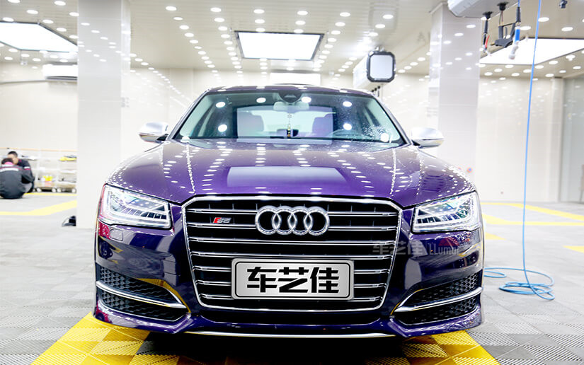 奥迪S8龙膜PPF隐形车衣施工案例