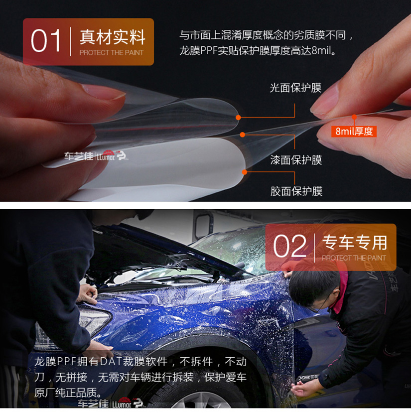 8mil厚度漆面保护膜