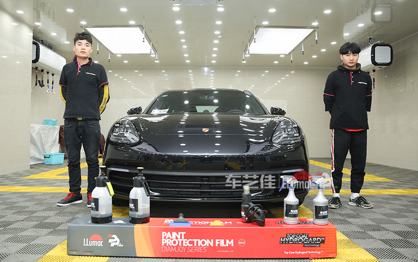 保时捷Panamera汽车贴膜施工展示