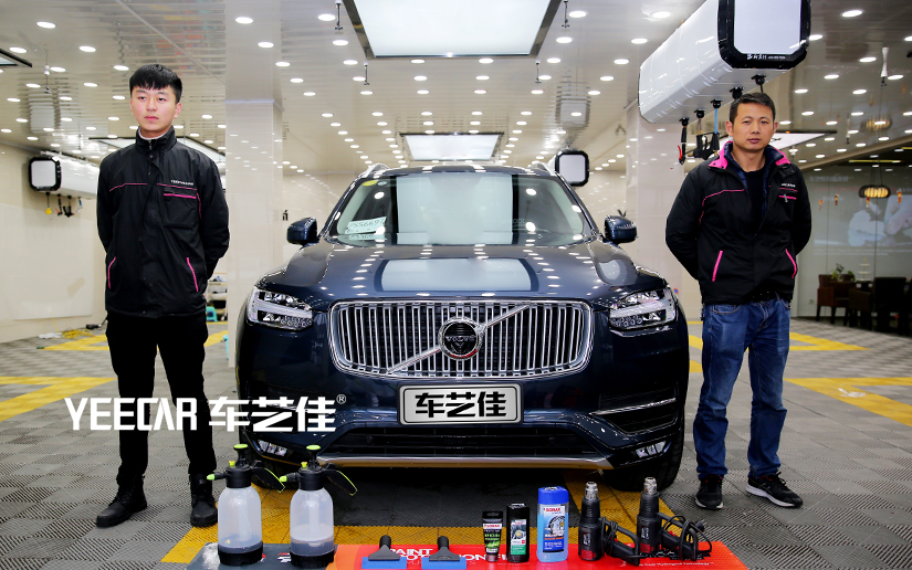 沃尔沃XC90深空灰龙膜隐形车衣施工案例