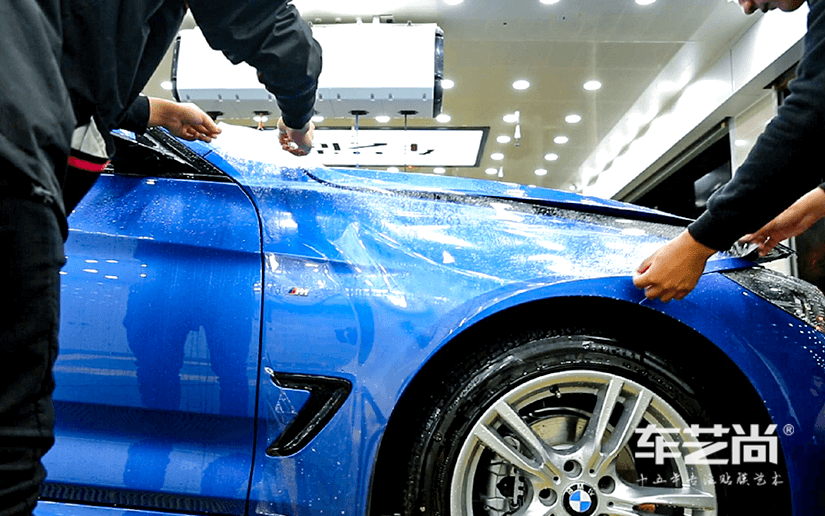 宝马3GT施工车艺佳龙膜漆面保护膜