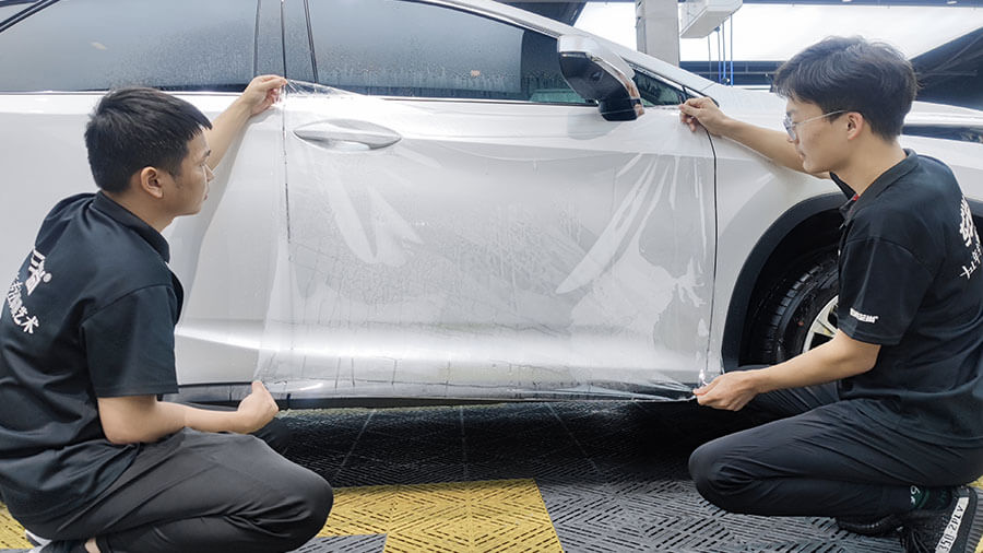 雷克萨斯RX450白色施工龙膜隐形车衣G2（图10）