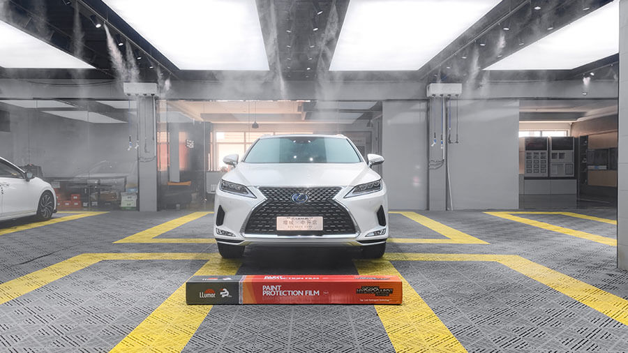 雷克萨斯RX450白色施工龙膜隐形车衣G2（图1）