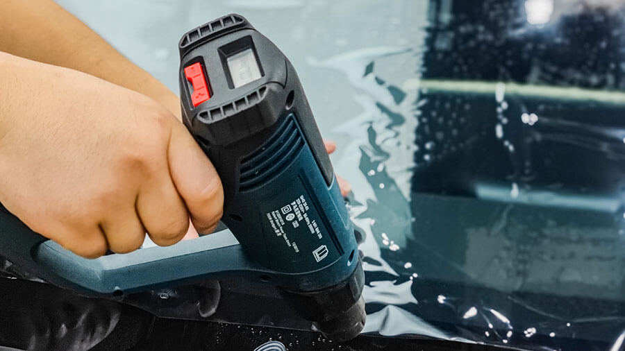 特斯拉modelY黑色施工龙膜玻璃膜畅悦80+15（图4）