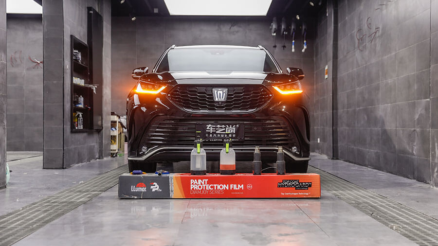 丰田陆放黑色施工龙膜隐形车衣（图1）