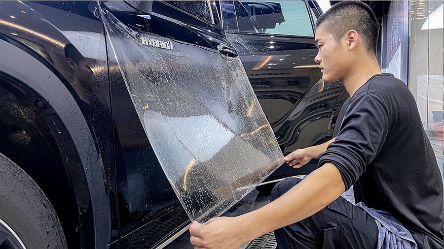 丰田陆放黑色施工龙膜隐形车衣（图11）