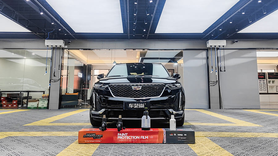 凯迪拉克XT6黑色施工龙膜隐形车衣G2（图1）