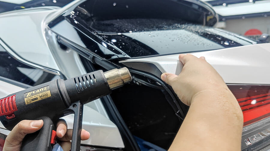 雷克萨斯RX450白色施工龙膜隐形车衣G2（图7）