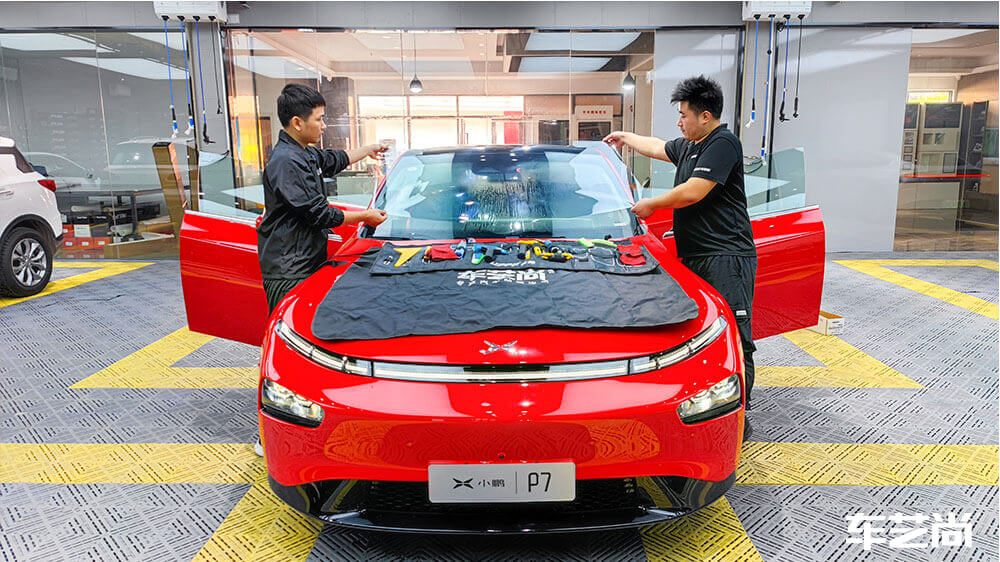 小鹏P7红色施工龙膜隔热膜畅悦80+35（图3）