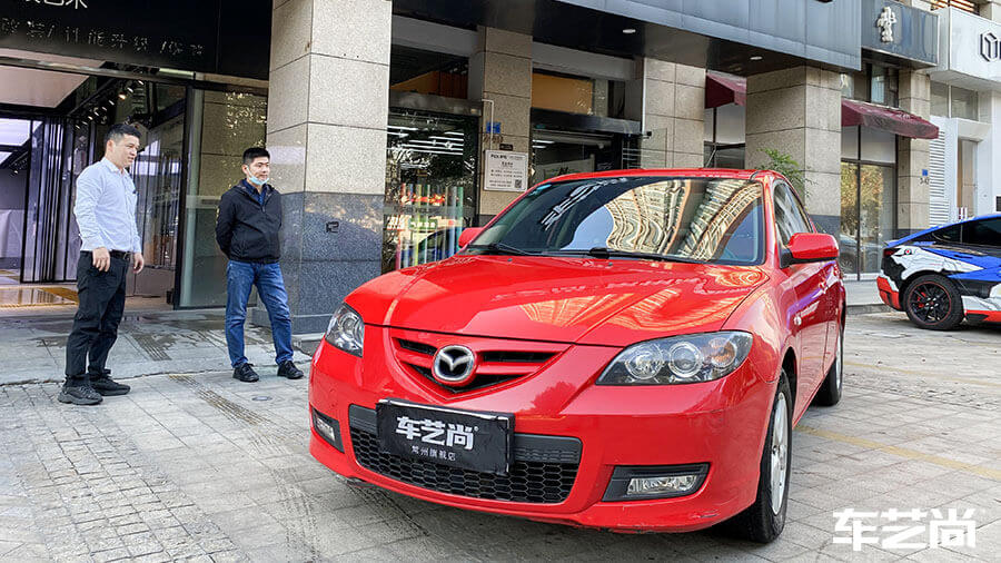 马自达3红色施工龙膜隔热膜畅悦80+35（图12）