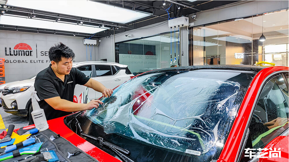 小鹏P7红色施工龙膜隔热膜畅悦80+35（图6）