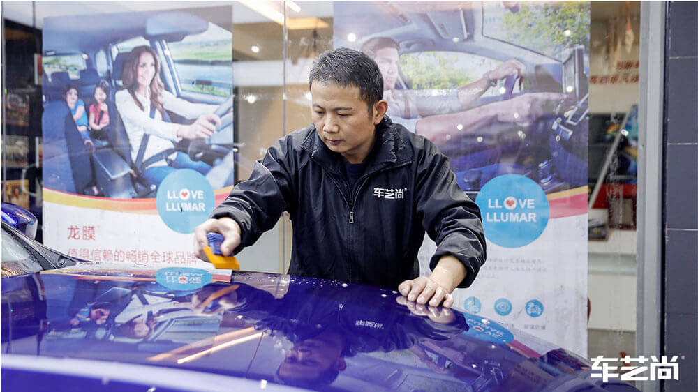 玛莎拉蒂莱万特蓝色施工龙膜隐形车衣（图1）