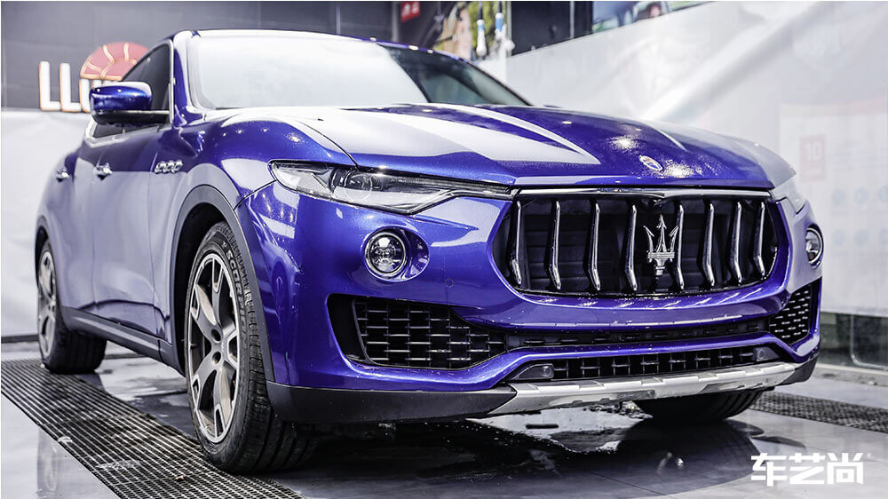 玛莎拉蒂莱万特蓝色施工龙膜隐形车衣（图21）