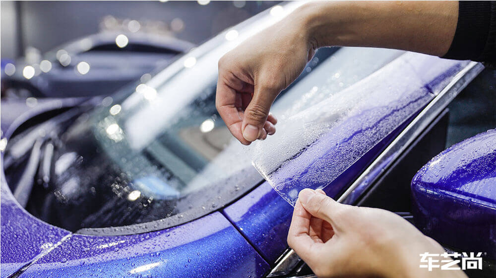 玛莎拉蒂莱万特蓝色施工龙膜隐形车衣（图15）