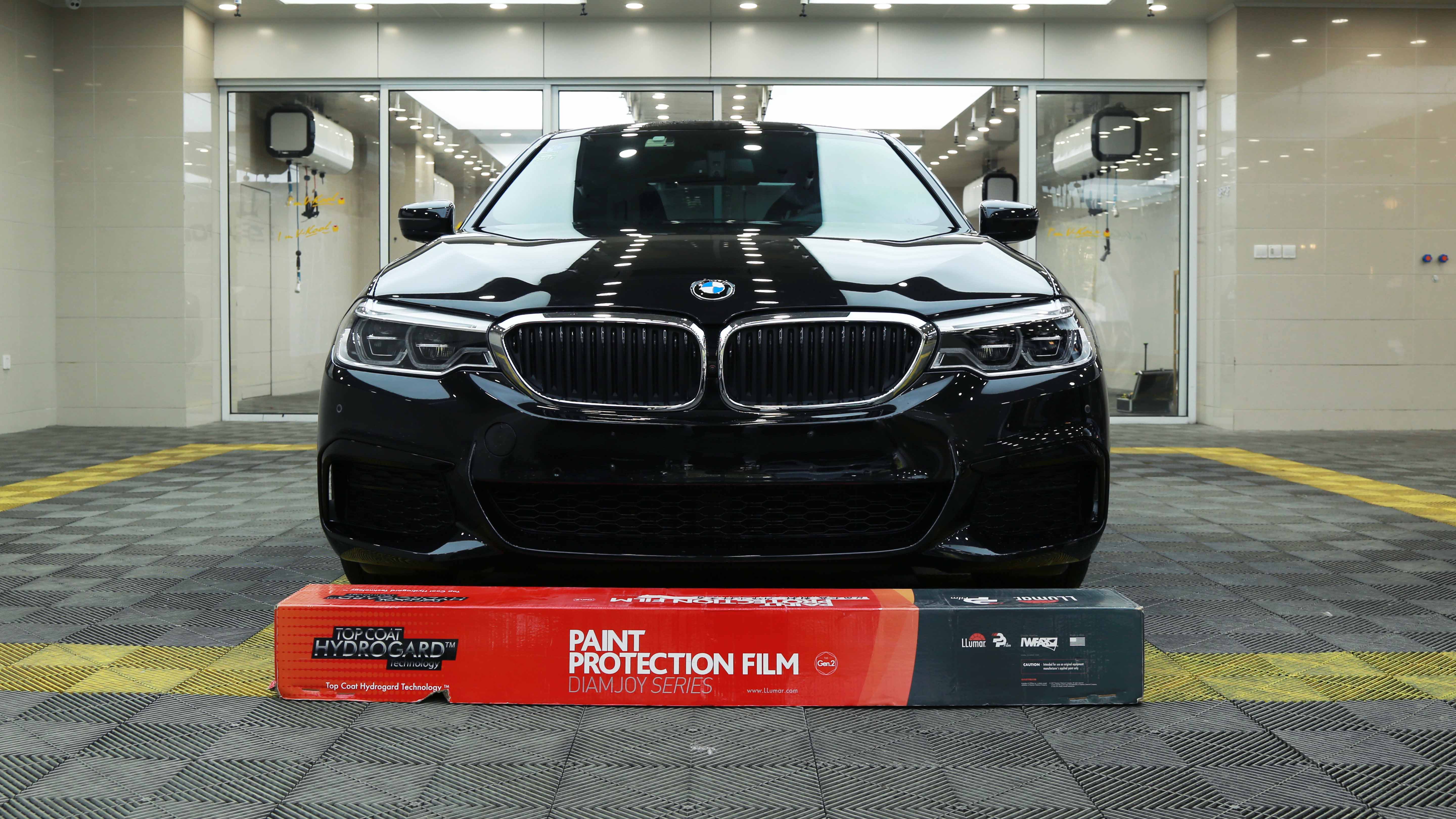 宝马5系 龙膜隐形车衣漆面透明保护膜施工案例-龙膜